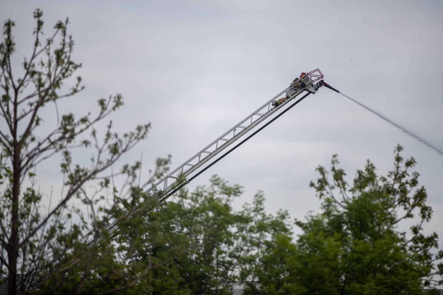 Salvage yard fire